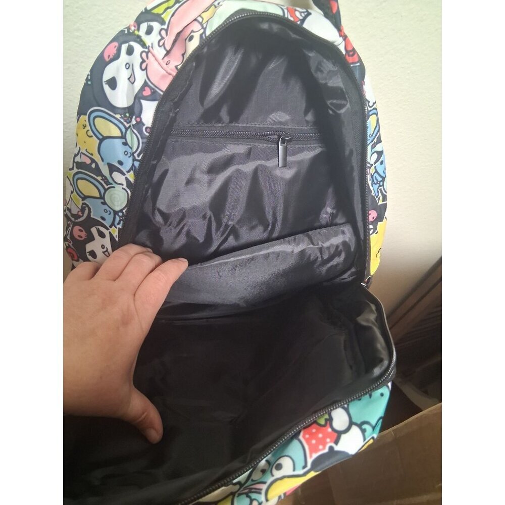 Hello Kitty and Friends School Backpack Laptop Holder Pockets Colorful New - Picture 3 of 4